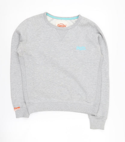 SuperDry Women’s Grey Pullover Sweatshirt - Small
