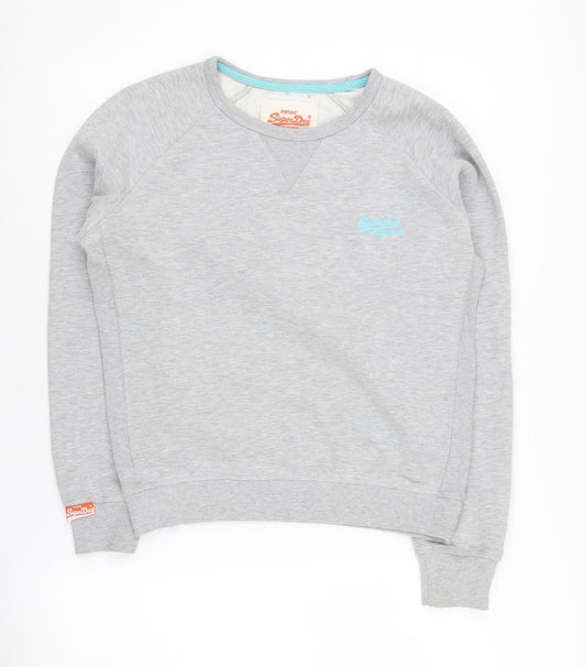 SuperDry Women’s Grey Pullover Sweatshirt - Small