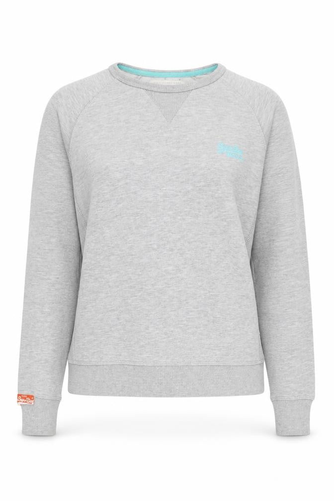 Womens UK Size S Superdry Grey Pullover Sweatshirt