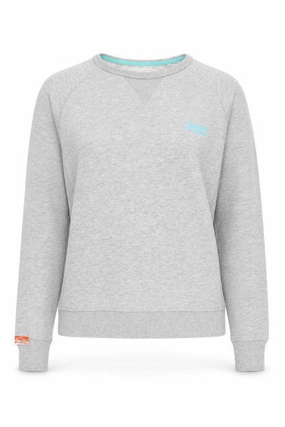 Womens UK Size S Superdry Grey Pullover Sweatshirt