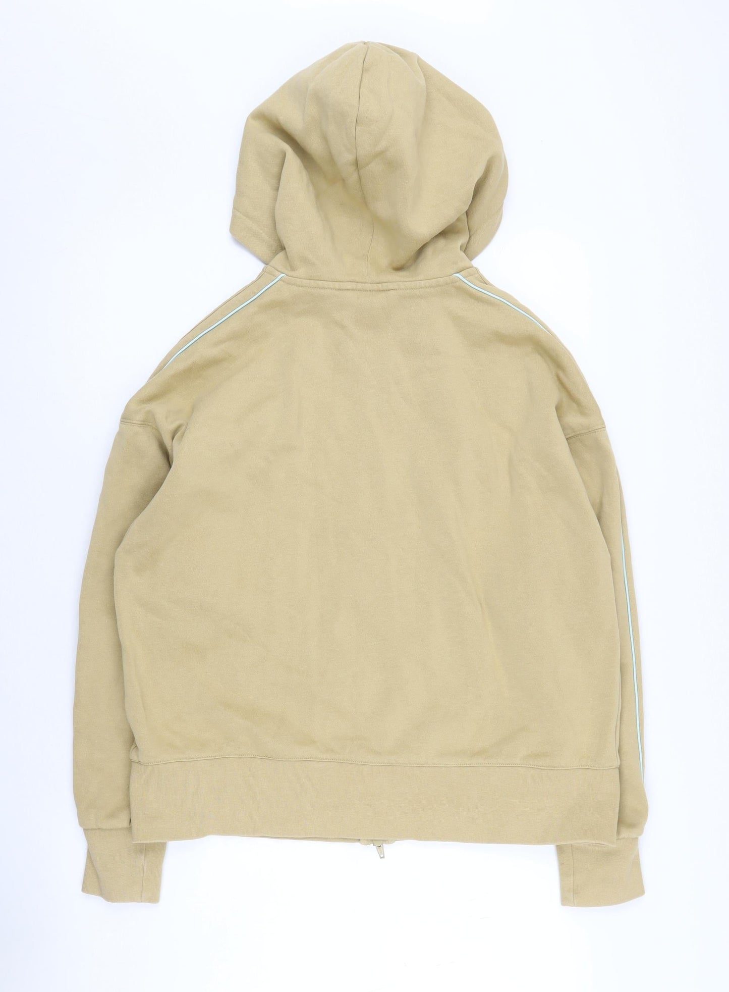 Adidas Women's Beige Full Zip Hoodie, Size 8