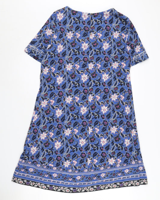 Fat Face Women's Blue Floral Knee-Length Shift Dress