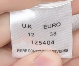 Eastex Women's White Striped Jumper Size 12