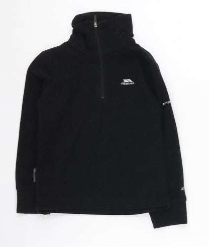 Trespass Boys Black 1/2 Zip Sweatshirt 2-3 Years Lightweight