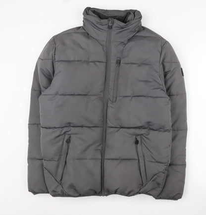 Mens UK Size S Everlast Grey Puffer Jacket