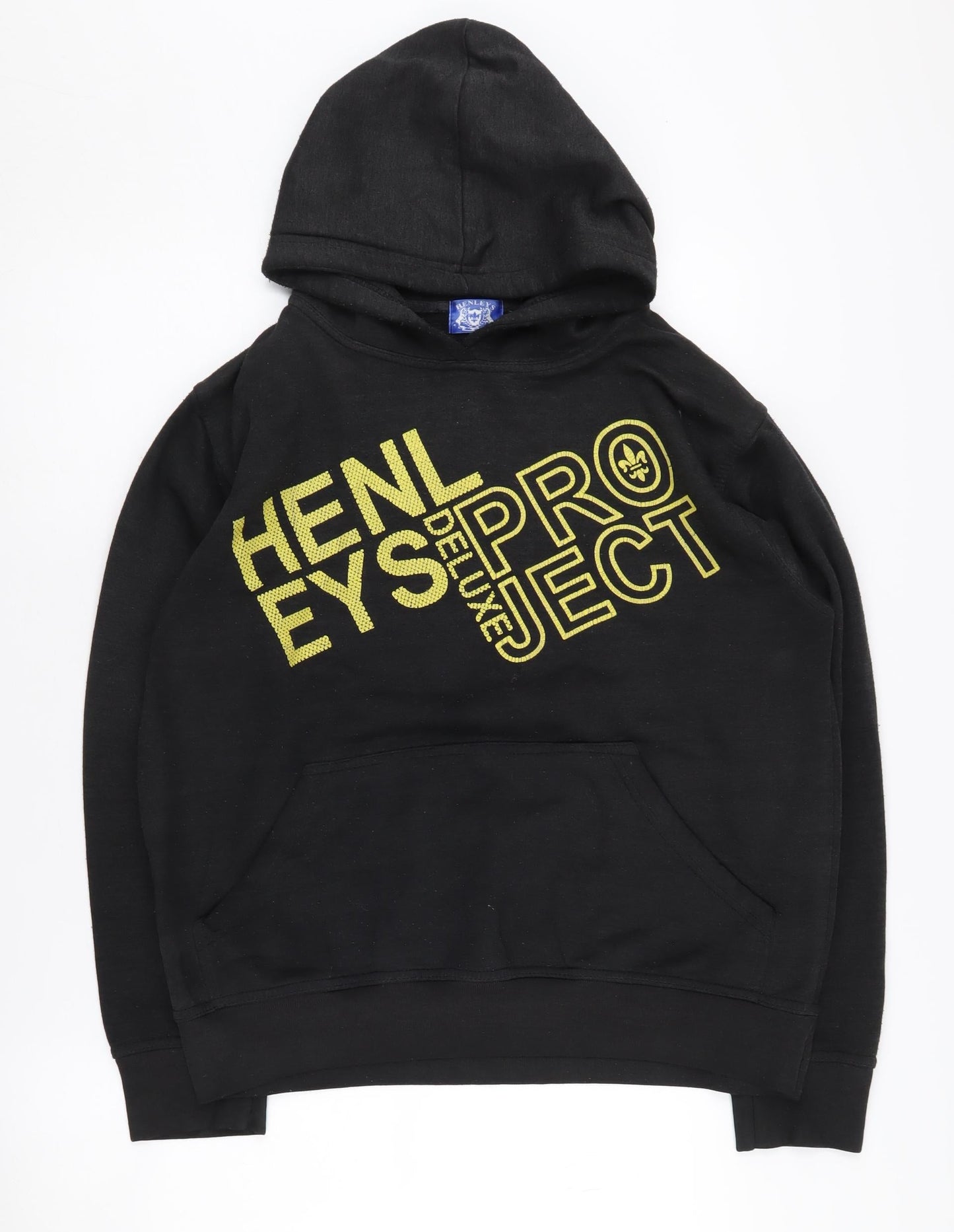 Mens UK Size S Henleys Black Pullover Hoodie