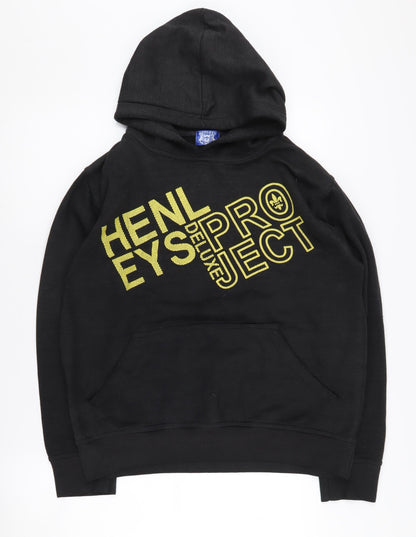 Mens UK Size S Henleys Black Pullover Hoodie