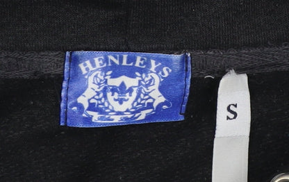 Mens UK Size S Henleys Black Pullover Hoodie