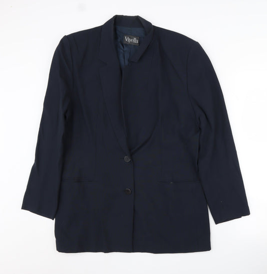 Viyella Women's Blue Blazer, UK 14, Business Style