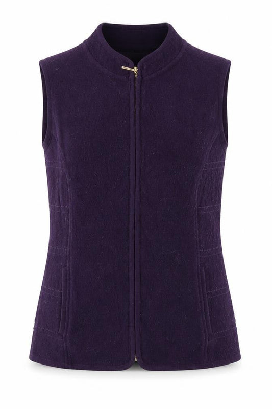 Viyella Women's Purple Wool Waistcoat S