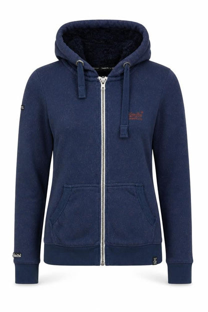 Womens UK Size M Superdry Blue Full Zip Hoodie