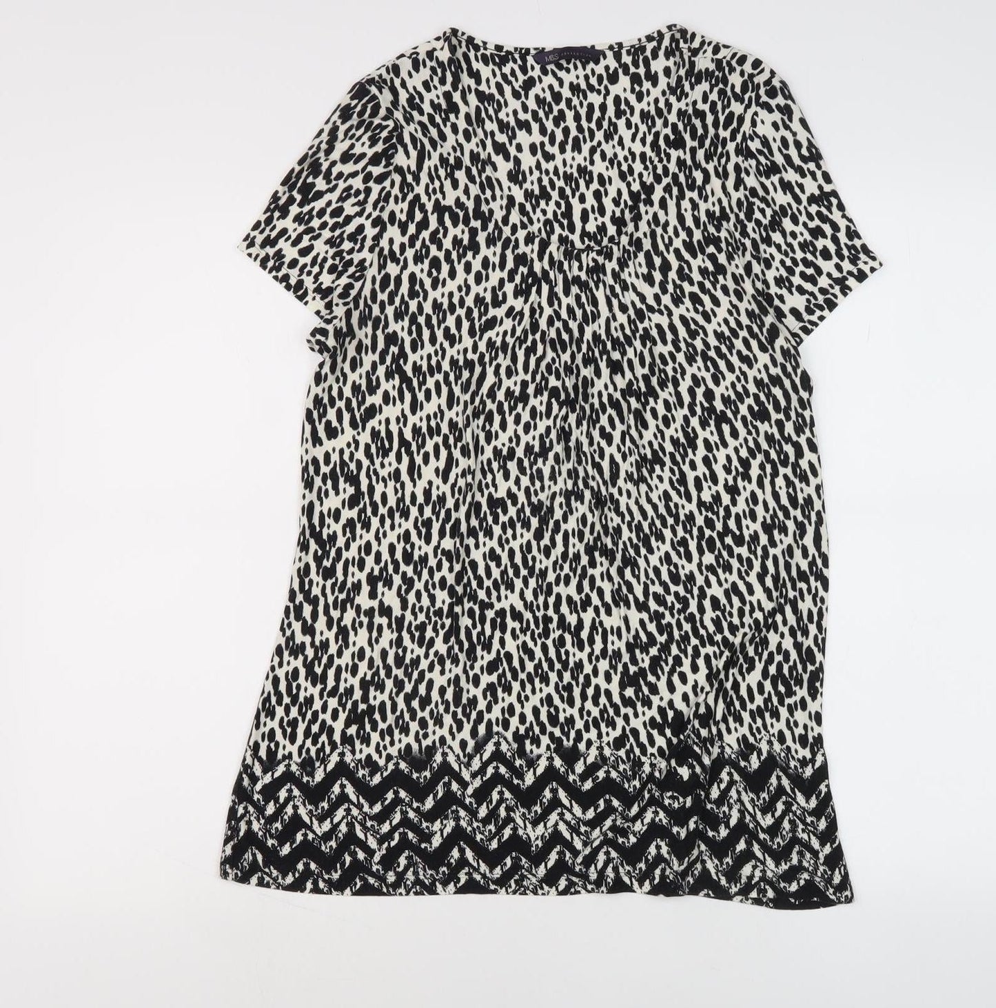 Womens UK Size 12 Marks and Spencer Black Basic T-Shirt