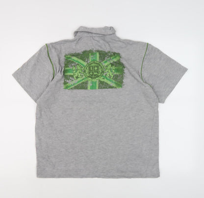 Lonsdale Men's Grey Polo Shirt - Size L - Casual Sporty