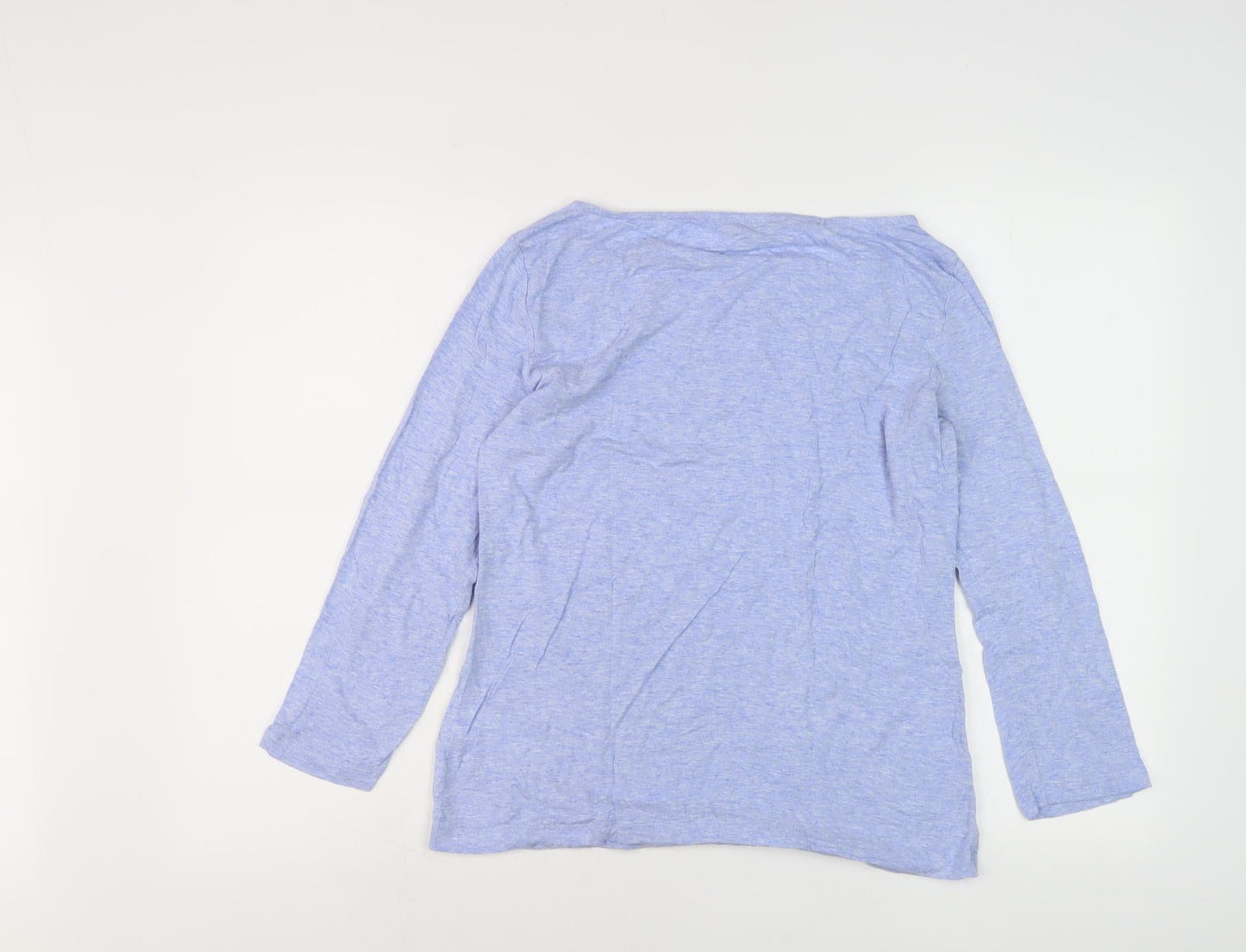 Womens UK Size M Hobbs Blue Basic T-Shirt