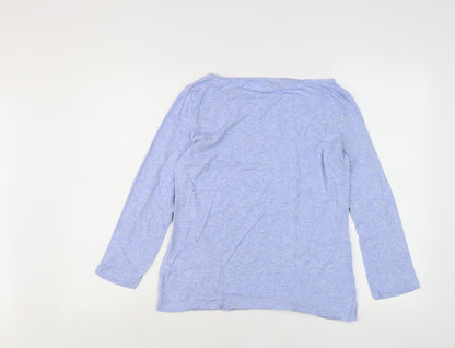 Womens UK Size M Hobbs Blue Basic T-Shirt