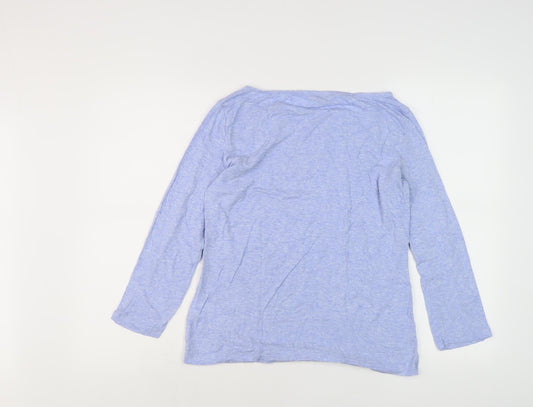 Womens UK Size M Hobbs Blue Basic T-Shirt