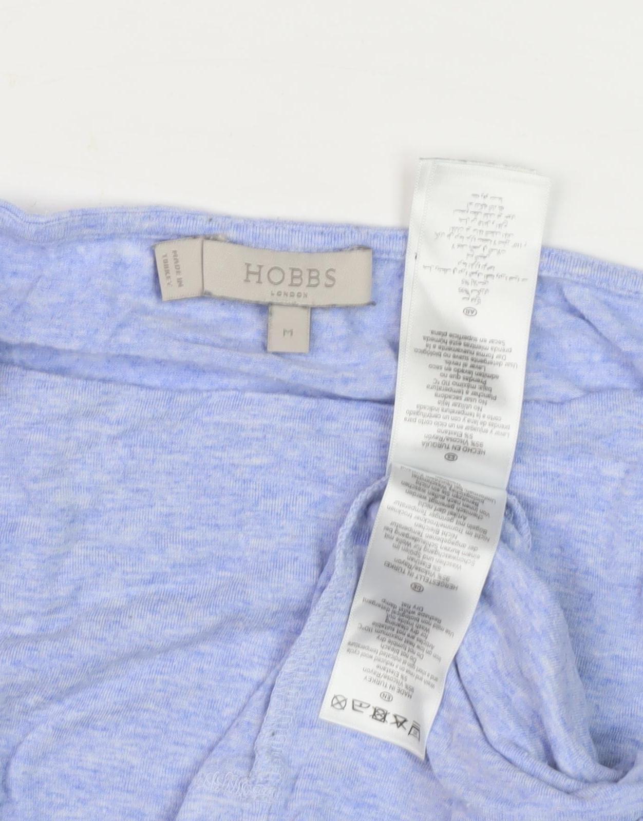 Womens UK Size M Hobbs Blue Basic T-Shirt