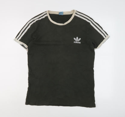 Adidas Men's Black Cotton T-Shirt L, Logo Design