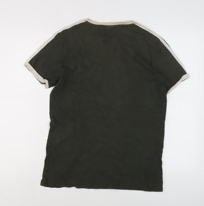 Adidas Men's Black Cotton T-Shirt L, Logo Design