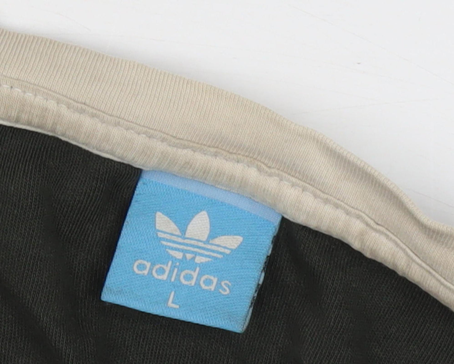 Adidas Men's Black Cotton T-Shirt L, Logo Design