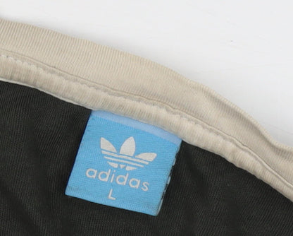 Adidas Men's Black Cotton T-Shirt L, Logo Design