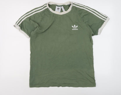 Adidas Men's Green M T-Shirt Regular Fit