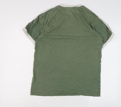 Adidas Men's Green M T-Shirt Regular Fit