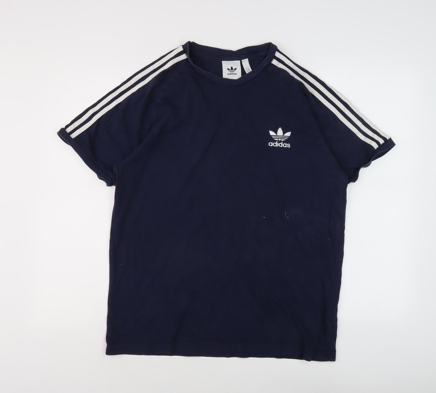 Adidas Men's Blue Large T-Shirt, Logo Accent, Comfortable Fit