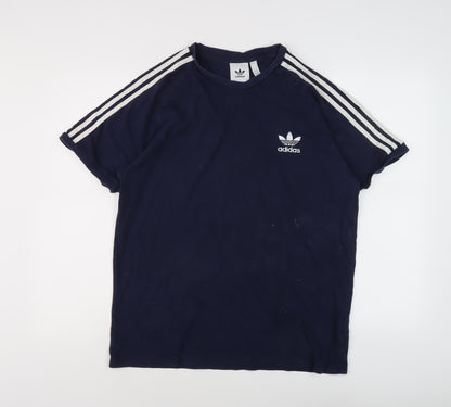 Adidas Men's Blue Large T-Shirt, Logo Accent, Comfortable Fit
