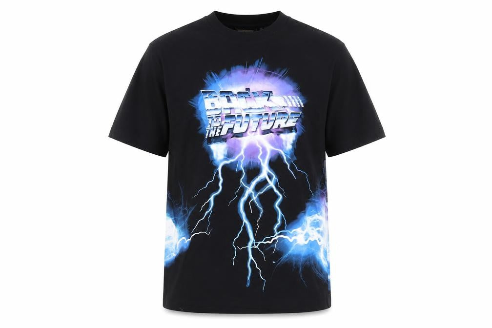 Mens UK Size XS Back to the Future Black  T-Shirt