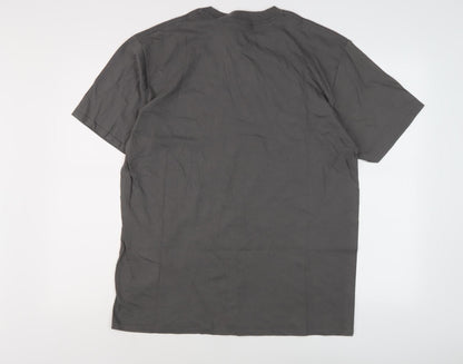 UFC Men's Grey L Graphic T-Shirt Sports Casual