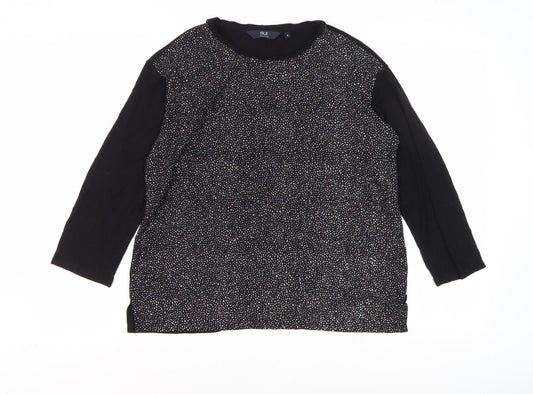 Isle Collection Women's Black Long Sleeve Top S