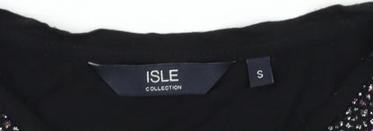 Isle Collection Women's Black Long Sleeve Top S