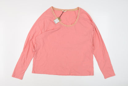 Hush Women's Pink Jersey T-Shirt Size L Long Sleeve