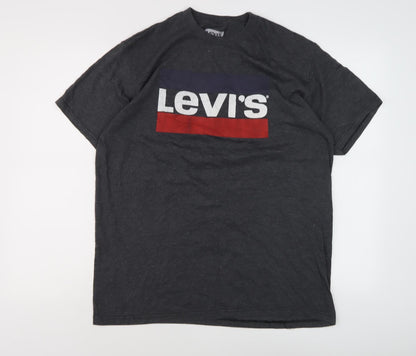 Levi's Men's Black Graphic Print T-Shirt L