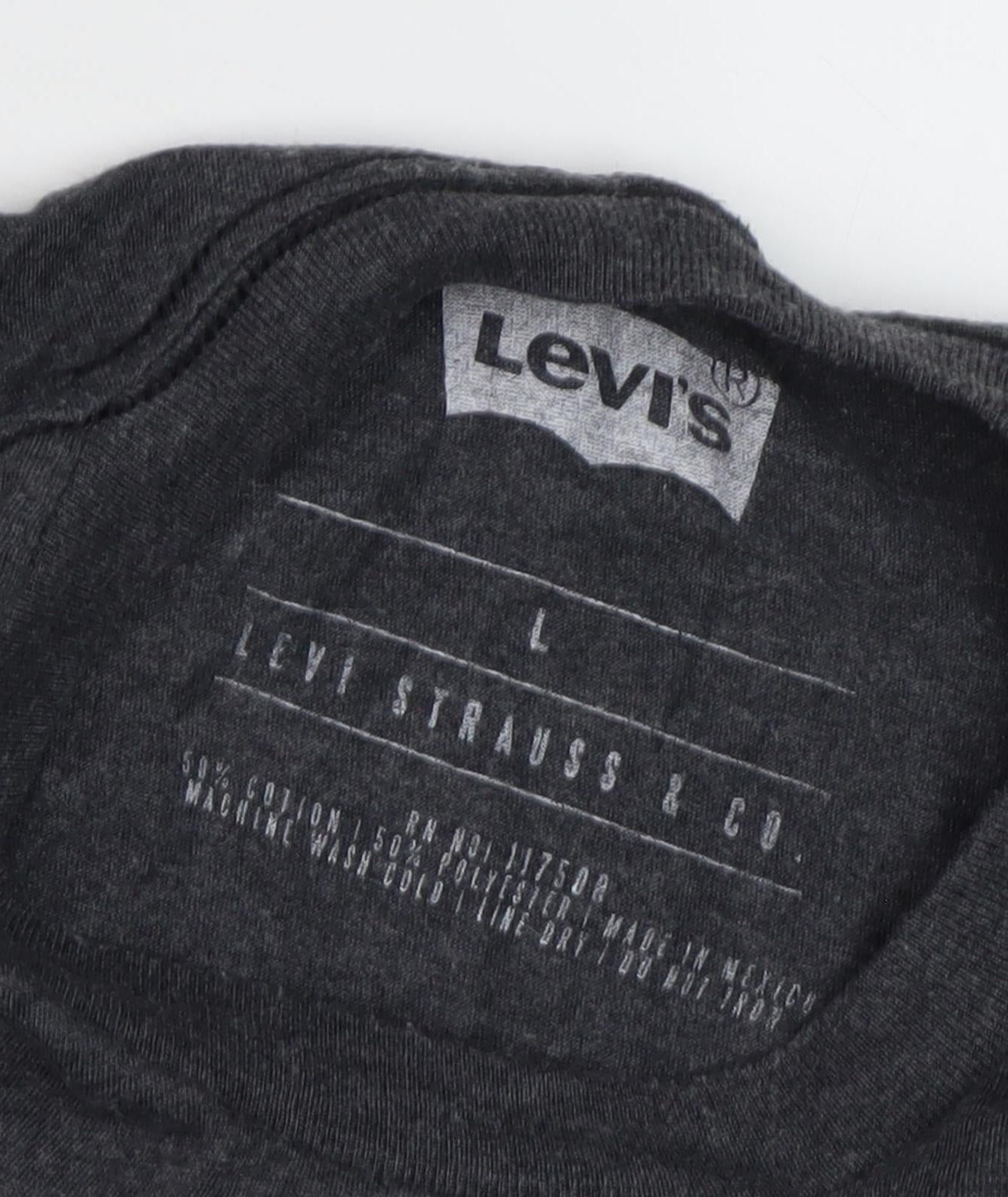 Levi's Men's Black Graphic Print T-Shirt L