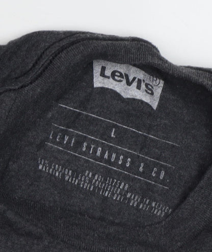 Levi's Men's Black Graphic Print T-Shirt L
