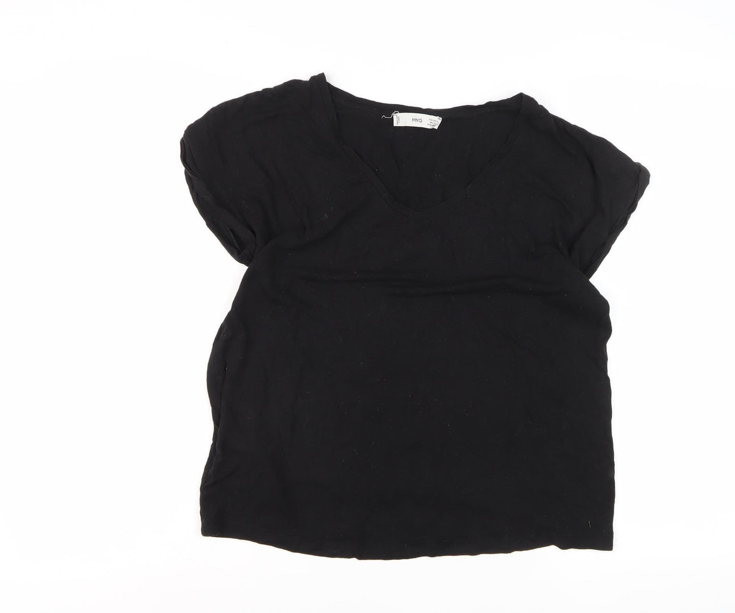 Womens UK Size L MNG Black Basic T-Shirt