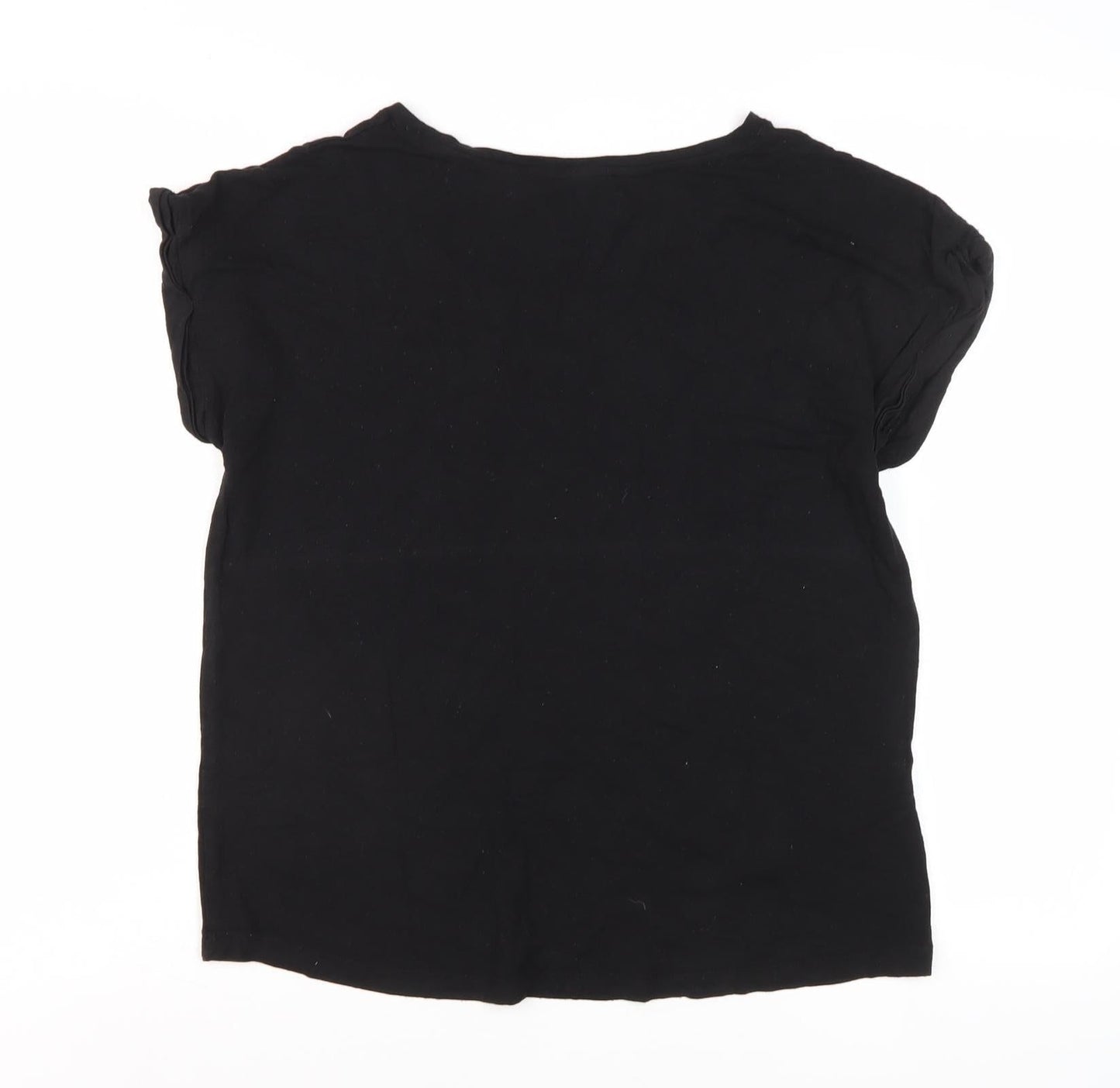 Womens UK Size L MNG Black Basic T-Shirt