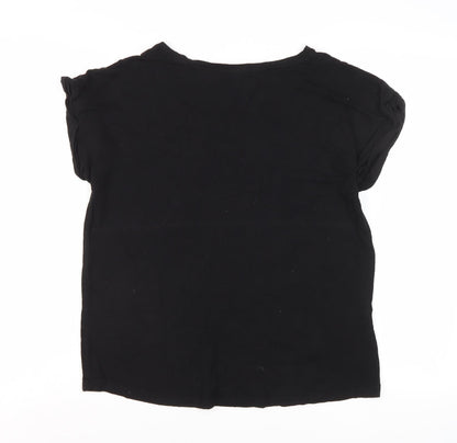 Womens UK Size L MNG Black Basic T-Shirt