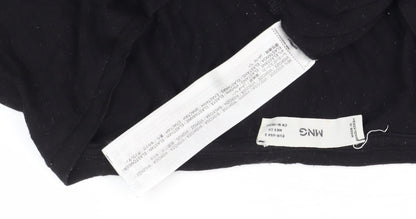 Womens UK Size L MNG Black Basic T-Shirt