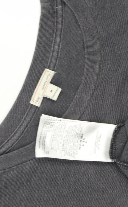 Womens UK Size M No Data Grey Basic T-Shirt