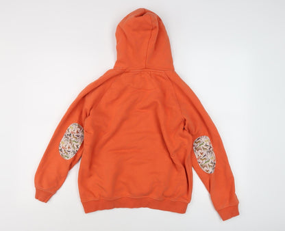 Mimosa Baby Girls Orange Hoodie - 12 Years Dinosaur Print
