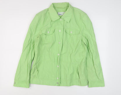 Basler Jeans Women’s Green Button-Up Shirt - Size 10