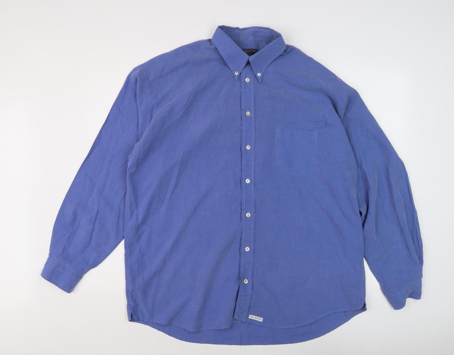 Ted Baker Men's Blue Check Long Sleeve Shirt