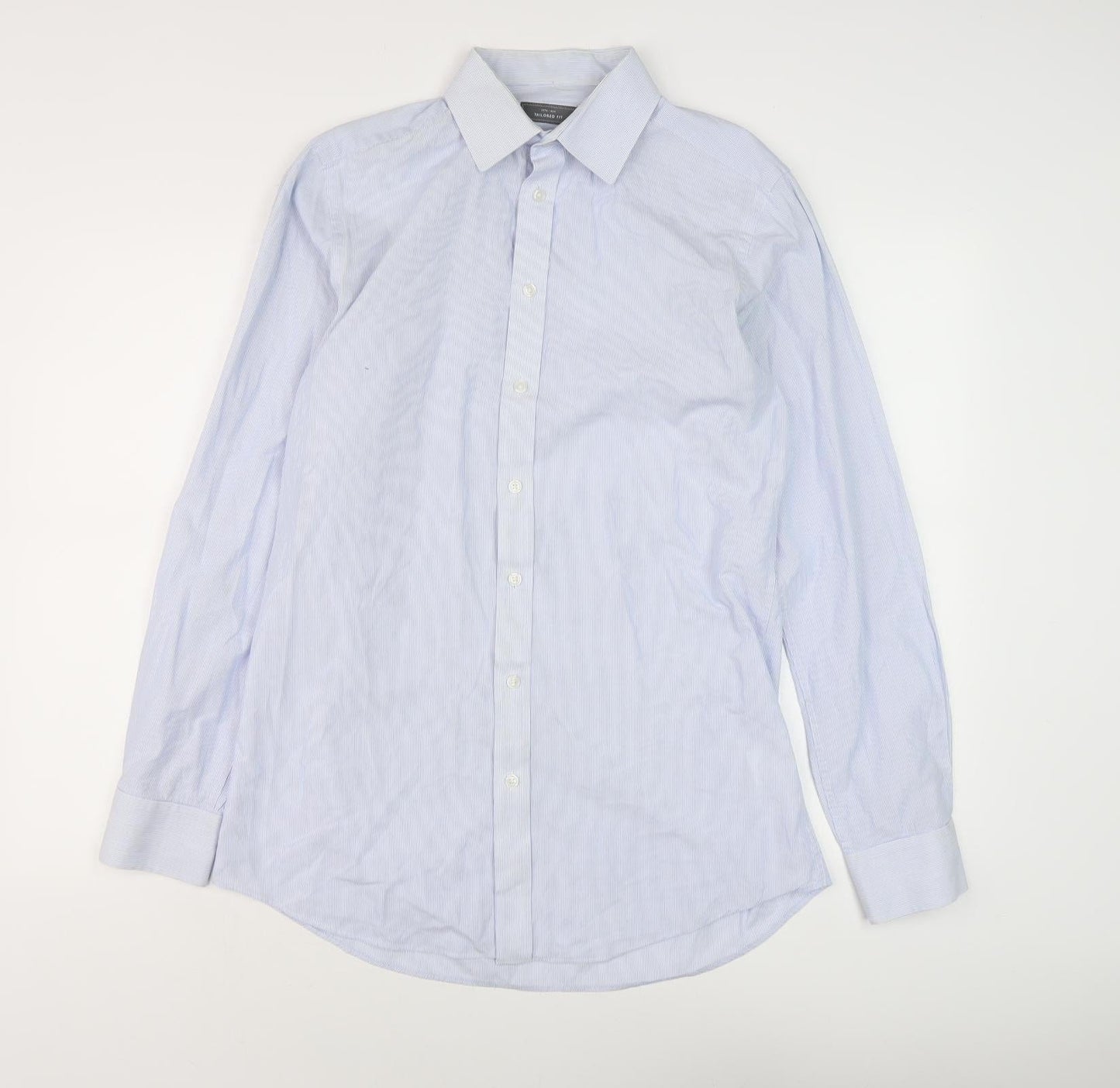 Mens UK Collar Size 15.5 John Lewis Smart Blue  Dress Shirt