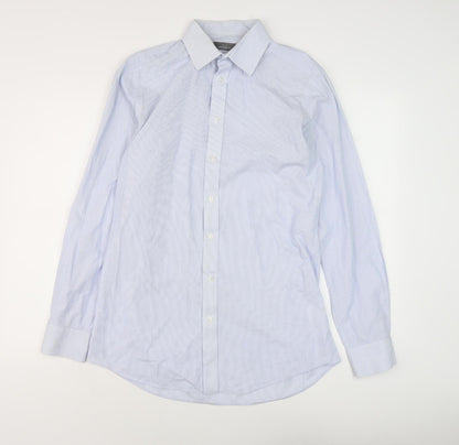 Mens UK Collar Size 15.5 John Lewis Smart Blue  Dress Shirt