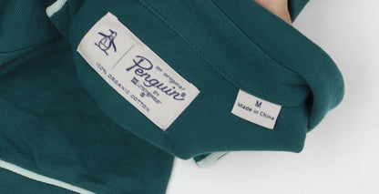 Penguin Men's Green Short Sleeve Polo, Size M
