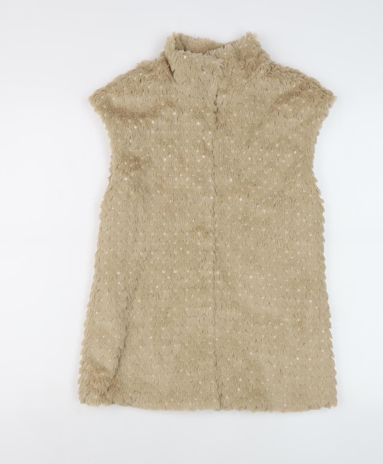 Mayoral Beige Teen Sequin Waistcoat in Size 14