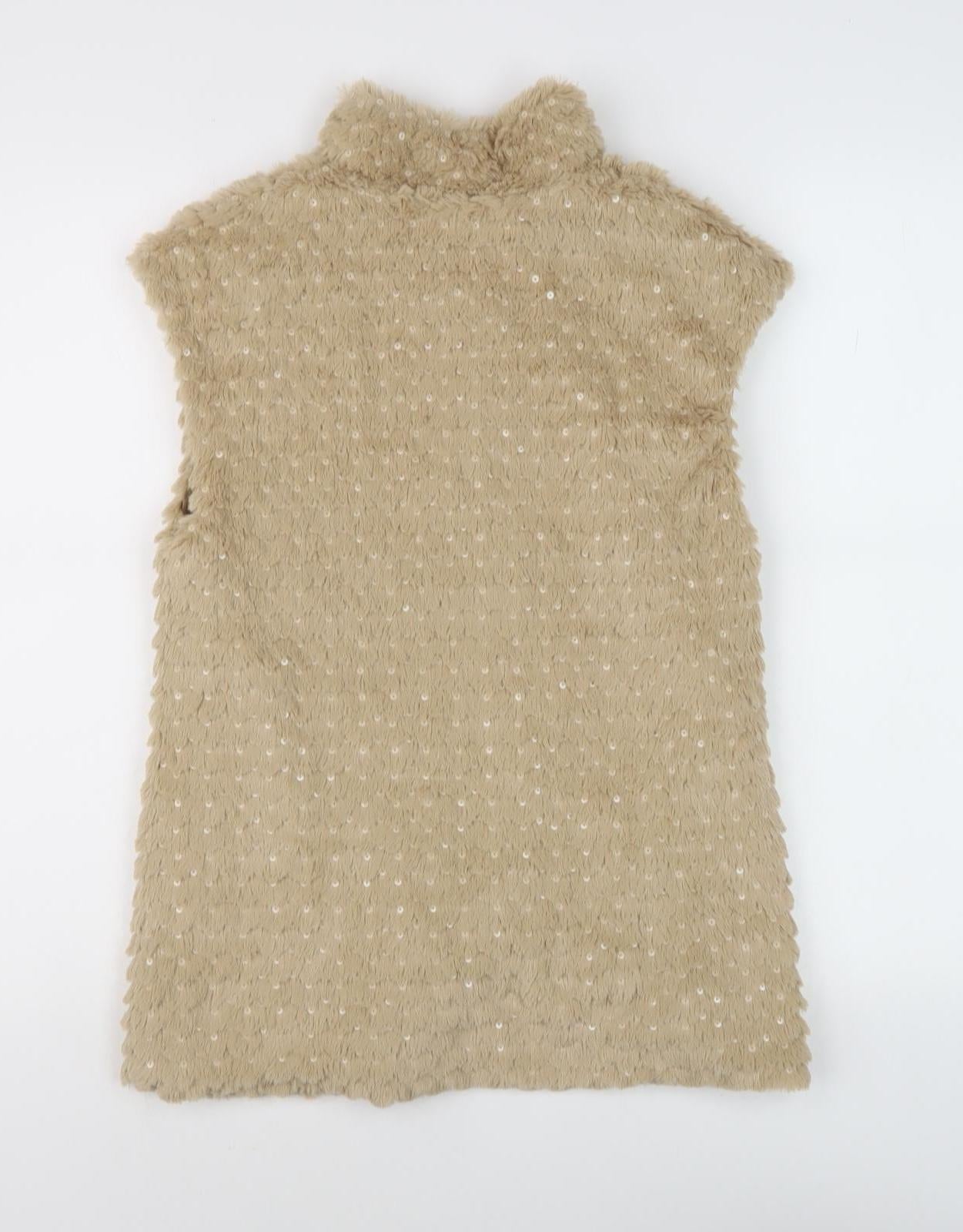 Mayoral Beige Teen Sequin Waistcoat in Size 14
